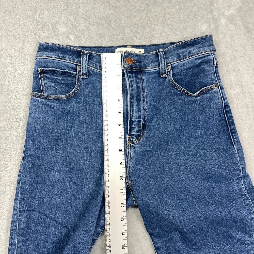Abercrombie & Fitch Ankle Jeans Womens 28/6 (28x27) Blue Denim High Rise‎ Skinny